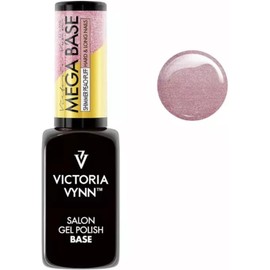 Victoria Vynn Mega Base Hart & Lange Nägel UV-LED Glitter Hybrid Gel Nagellack (Schimmer Peachpuff, 8ml)