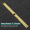Neodrain 24-Inch Brushed Brass Linear Shower Drain with Removable Quadrato