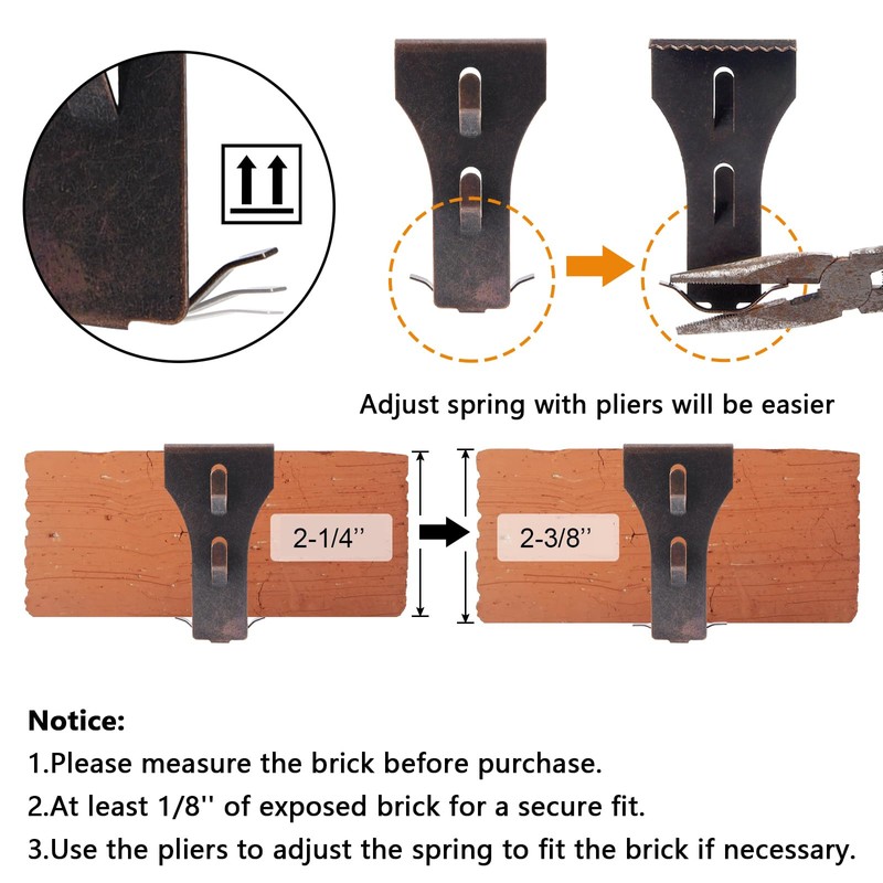 Brick Wall Hanger No Drill Outdoor Brick Wall Clips Picture