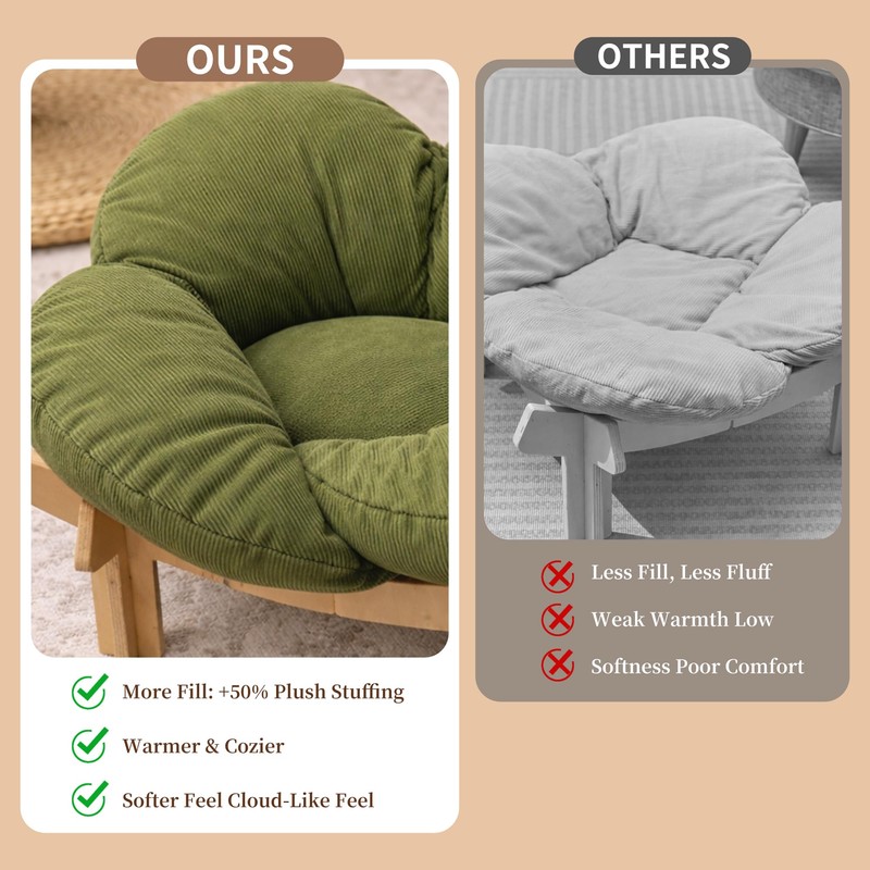 SJHX-ZYH Elevated Wooden Cat Bed with Fluffy Removable Cushion, Modern