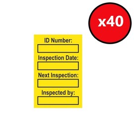 Harness Inspection Tagging Kit 20 x Holders 40 x Inserts 1 x Pen