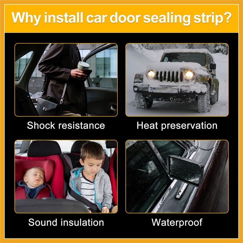 Partuto 4m x 23mm Universal Car Z Shape Rubber Weather