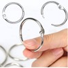 QUBORT Bookbinding Rings, Pack of 50 Books Rings Metal Rings