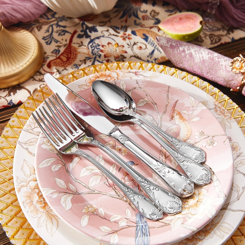 KEAWELL Premium  Regalia 20-Piece 18/10  Stainless Steel Flatware Set –