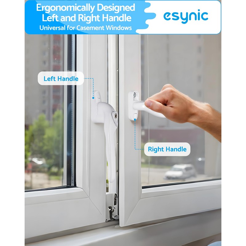 eSynic 2PCS Window Handles for UPVC Windows Left Right 40mm