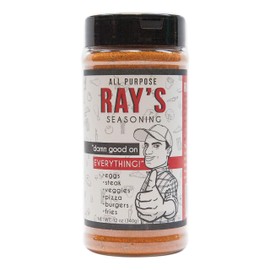 Ray's Damn Good All-Purpose Seasoning with Salt, Versatile Spice Blend for Cooking, Grilling, Roasting, BBQ / Spice Mix for Chicken, Ribs, Hot Wings, Vegetables, and Egg / All-Natural, Vegan, Gluten Free, Keto -No MSG, No Preservatives- 12oz Large Bottle