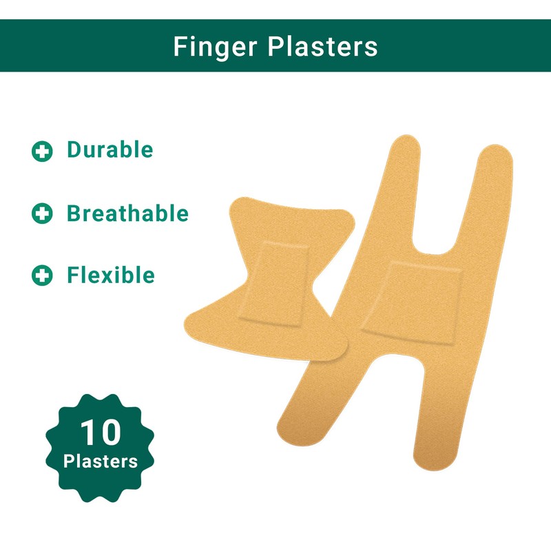 Finger Plasters – Pack of 10 - Flexible, Breathable and