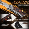 TIVOLI Camping Axe, Lion - Patterned Survival Hatchet with Nylon