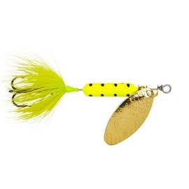 YAKIMA BAIT Wordens Original Rooster Tail Spinner Lure, Chartreuse Dalmatian, 1/4-Ounce