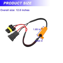BESULEN 2PCS H11 Car LED Resistor Kit, 50W 6Ohm Vehicle Headlight Anti Flicker Error Decoder, Auto Fog Turn Signal Bulb Load Resistor Relay Harness Adaptor, Universal Auto Accessories