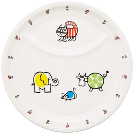 Lisa Larson LL50-38 Lunch Plate, 8.3 inches (21 cm), Baby Mikey Pattern, Children's Dishes, Children's Dishes