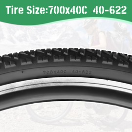 WEEROCK 700 Road Bike Tires 700 x 40C (40-622) Gravel Bicycle Tires with 2 Pack Inner Tubes 48mm Presta Valve, 700C Replacement Bike Tyres, Black