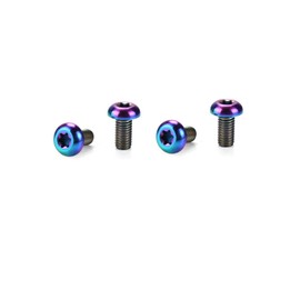 4Pcs Titanium M5 x 12mm Holder Torx Head Bolt Screw for Bicycle Water Bottle Cage, Bike Water Bottle Cage Bolts Holder Screws for Bottle Holder Bracket Rack Cycling Accessories Bike Screws