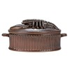 Creative Co-Op, Brown Matte Stoneware Baker with Lobster Design, Large