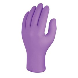 Skytec Iris Purple (Box of 100) Disposable Nitrile Gloves – Powder Free and Non Latex Examination Gloves with High Grip (Medium)