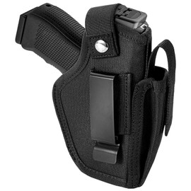 IC ICLOVER Gun Holster for Concealed Carry, Universal Pistol Holster with Mag Pouch, for Men Women, Fits Glock 43x, 19, 17, 23, 26, 27, 42, M&P Shield, Black