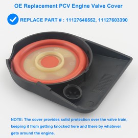 PCV Engine Valve Cover, Replace 11127646552 11127603390 Compatible with N13 N18-2007-2015 Mini Cooper S, 2011-2016 Mini Cooper Countryman S, 2013-2016 Cooper Paceman S - R55 R56 R57 R58 R59 R60 R61