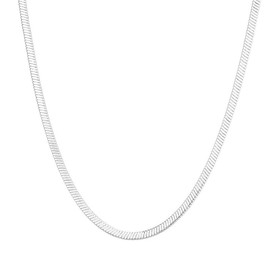 DOLPHERS 925 Sterling Silver Snake Necklace Silver Chain Silver Snake Chain Sterling Silver Necklace Men, Women and Girls Silver Necklace Snake Necklace 1.2 mm / 2 mm, Sterling Silver
