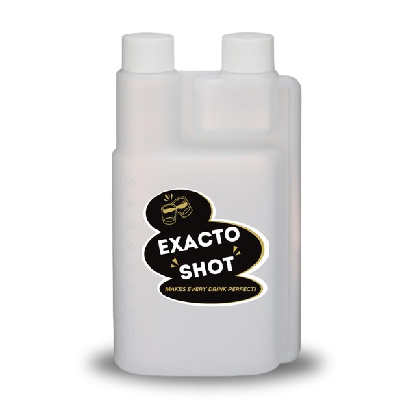 Exacto Shot Portable, Plastic Twin Neck Measurement Bottle, Outdoors Flask