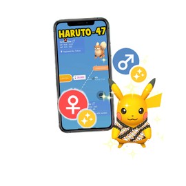 Shiny Pikachu Black Shirt Bali - Trade Female or Male