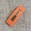 Hair fixing and styling side square snap clip orange / 헤어 머리카락 고정 정리 사이드 사각 똑딱핀 오렌지