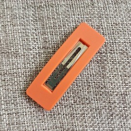 Hair fixing and styling side square snap clip orange / 헤어 머리카락 고정 정리 사이드 사각 똑딱핀 오렌지