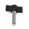 Xadnitu 4 Packs 1/4"-20 x 1" Black Thread Thumb Screw,