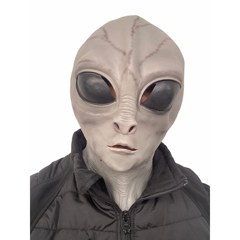 Rubber Johnnies Grey Alien MASK, Latex, Adult One Size, Fancy