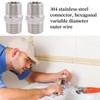 BZKSER Pack of 2 Shower Hose Adaptors Corrugated Pipe Extension