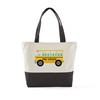 CafePress 2ND GRADE SCHOOL BUS Canvas Tote Top Zipper Closure