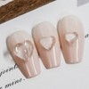 Glass Bead Transparent Heart Charms 5-Pack Cheek Nail Ice Summer Nail / 유리알 투명 하트 파츠 5개입 치크네일 얼음 여름네일