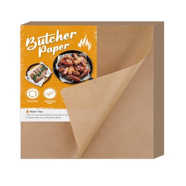 NEBURORA NEBURORA 60Pcs Brown Butcher Paper Sheets No Wax Disposable