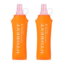 UTOBEST Soft Flask, TPU Foldable Water Bottles, Water Bottle, BPA-Free Sports Bottle for Hydration Backpack, Bike, Hiking, 250 ml/350 ml/500 ml