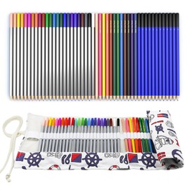 XXYOUPIN 48-Piece Painting Set for Beginners to Artists: 24 Oil-Based, 12 Water-Soluble & 12 Sketching Pencils with Portable Case | Art Supplies Kit for Sketching, Coloring, Gifts