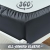 VACVELT Cot Fitted Sheet, 31 x 75 Inch Charcoal Black