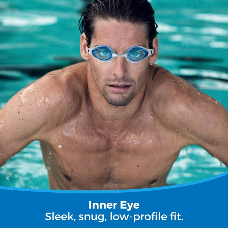 Water Gear Vector Anti-Fog Goggle, Teal Lens/Silver STRP