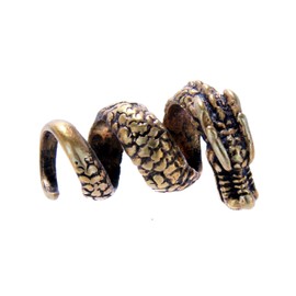 Kiss of Leather Dragon Beard Bead Bronze 8mm Inner Diameter, Pearl, No Gemstone