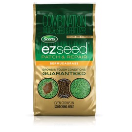 Scotts EZ Seed Patch & Repair Bermudagrass Combination Mulch, Bermudagrass Seed and Fertilizer for Bare Spots and Repair, Grows in Scorching Heat, 10 lb