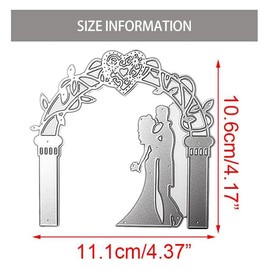 Wedding Bride Groom Metal Cutting Dies, Wedding Metal Die Cuts for Card Making DIY Scrapbooking Photo Album Card Craft Decoration Supplies (1 Piece)