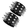 JJDreams 2 Piece Punk Rivet Bracelet Wide Leather Bracelet Unisex