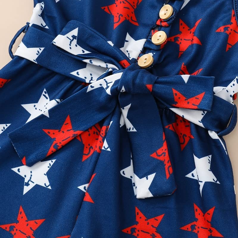 JLKGICF overol para niña del 4 de julio para niña