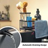 HomeUp Carbon Steel Kitchen Sink Caddy Rustproof Self Draining Sponge