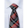 Retreez Elegant Plaid Check Woven Microfiber Men's Tie - Black
