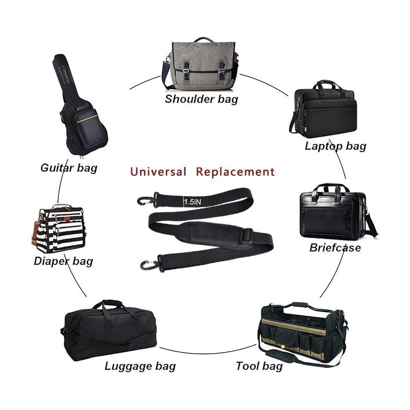 62 Inch Shoulder Strap,Adjustable Shoulder Strap,Universal Adjustable Thick Soft Duffel