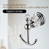 PEONYBATH Chrome Bathroom Robe Hooks,Towel Hook Silver Crystal Bathroom Hardware