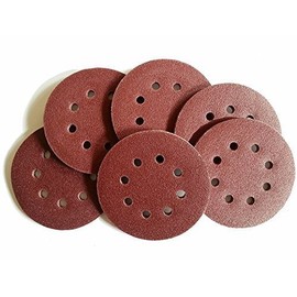 50 Sheets Velcro/Easy Fix Sanding Discs for Random Orbital Sanders – ø 125 mm 8 Holes 60 Grain/Sanding Discs/Orbital Sandpaper