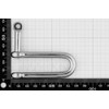 Stainless Steel Shackle Long Shape with Captive Bolt ¨ 8