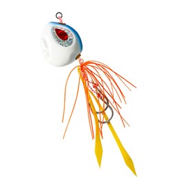 Tolure 100g Sea Fishing Laser Seal Eyes Luminous Hook Tie Lap Tie Red Snapper Fishing Sea Mule 1pcs/pack (Blue and White)