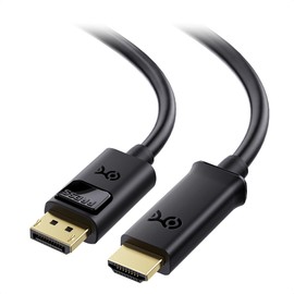 Cable Matters Unidirectional DisplayPort to HDMI Cable 10 ft, Gold-Plated DP to HDMI Cable, Display Port to HDMI Adapter Cable, 10 Feet