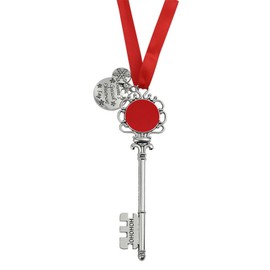 Auony Santa's Magical Key, Santa Claus Door Key Ornament with Ribbon Bow for Christmas Decoration